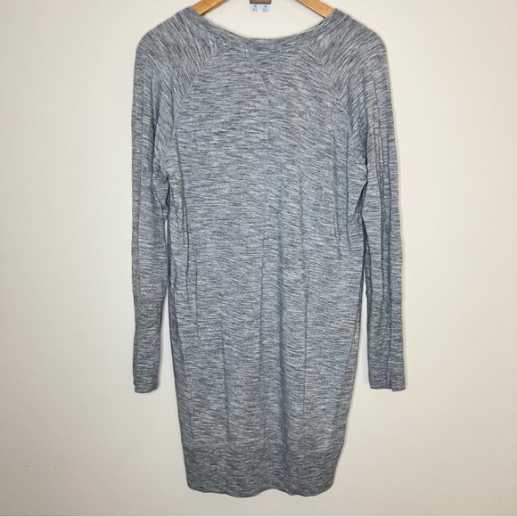 Athleta Heathered Grey Modal Long Sleeve Dress Size Medium - Picture 3 of 4